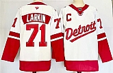 Men's Detroit Red Wings #71 Dylan Larkin White Red 2024-25 With C Patch Stitched Jersey,baseball caps,new era cap wholesale,wholesale hats